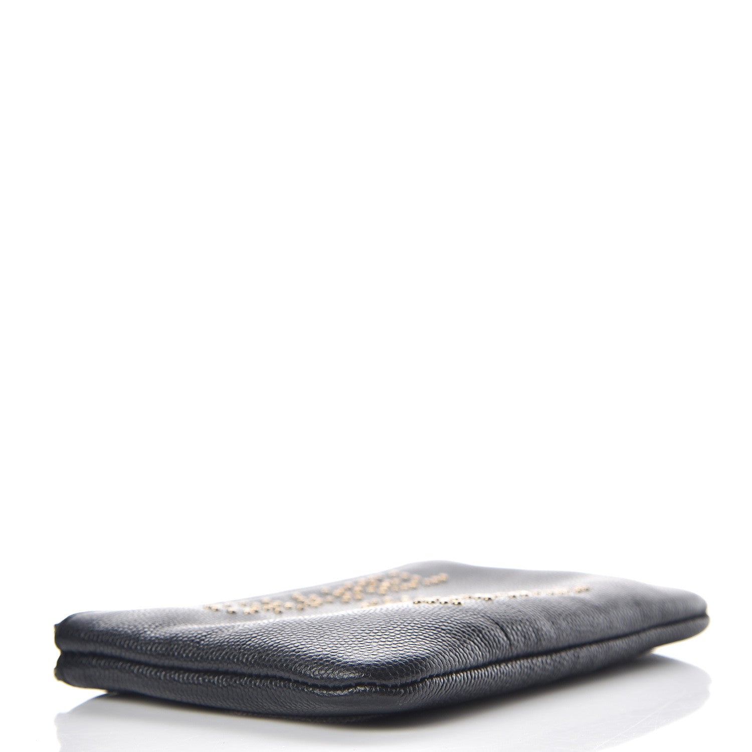 Chanel Caviar Studded Deauville Cosmetic Pouch Black 4 of 8