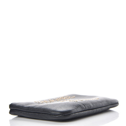 Chanel Caviar Studded Deauville Cosmetic Pouch Black 4 of 8