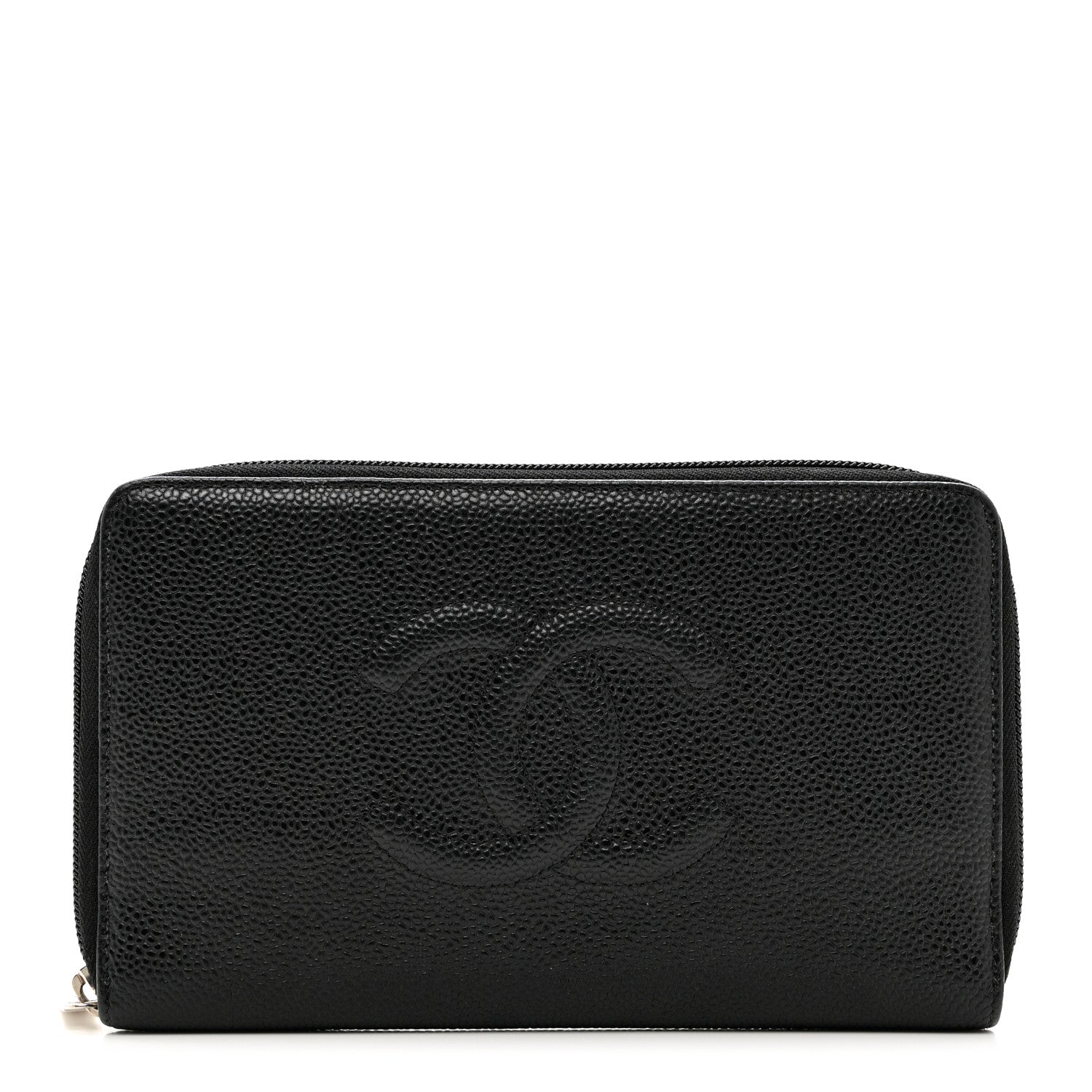 Chanel Caviar Large Timeless CC Zip Around Organizer Wallet Black 1 of 9