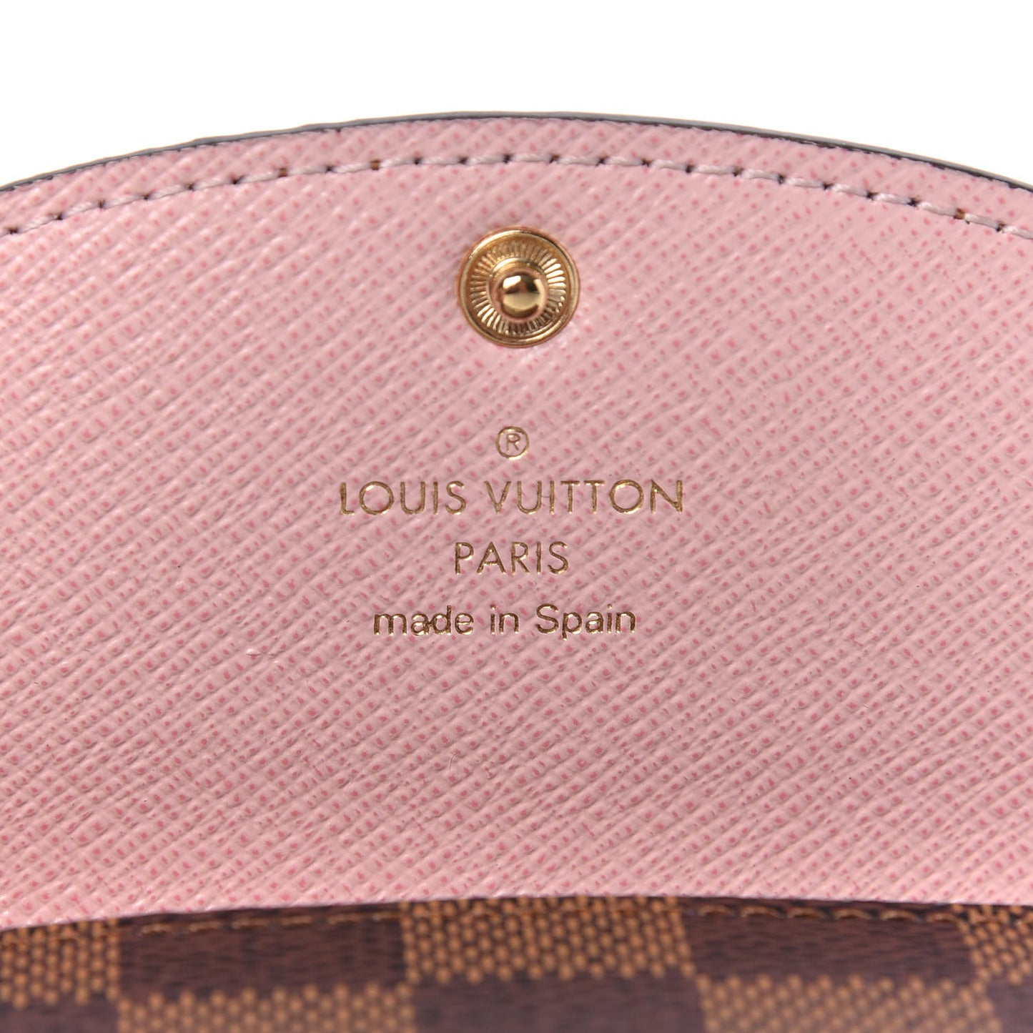 Damier Ebene Rosalie Coin Purse Rose Ballerine