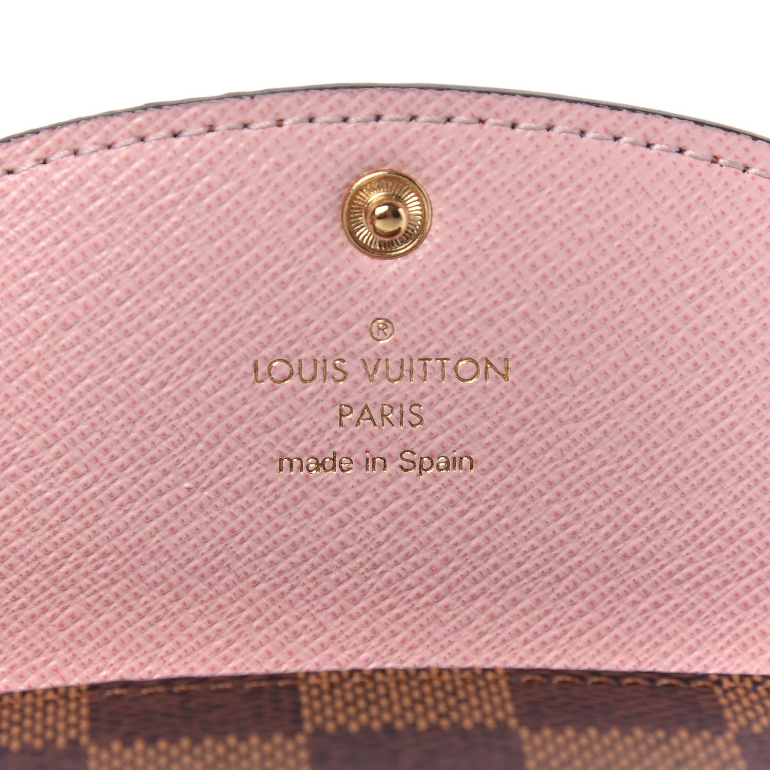 Louis Vuitton Damier Ebene Rosalie Coin Purse Rose Ballerine 9 of 10