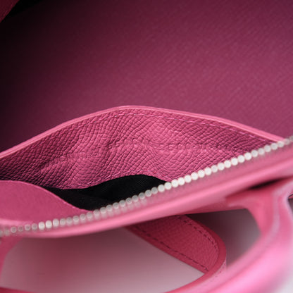 Balenciaga Signature Grained Calfskin Logo XXS Ville Top Handle Bag Rose Bubblegum Black 7 of 14