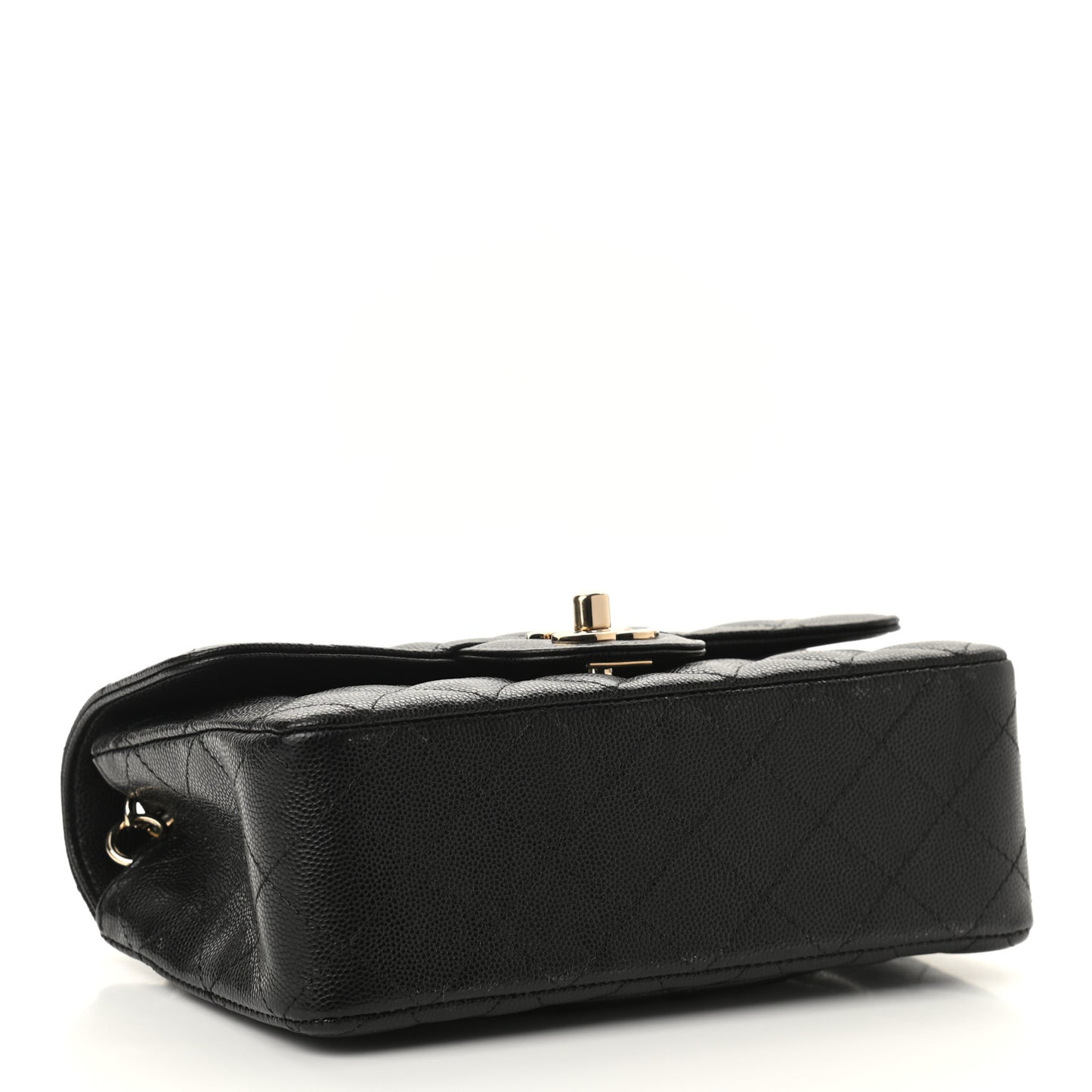 Caviar Quilted Mini Rectangular Flap Black