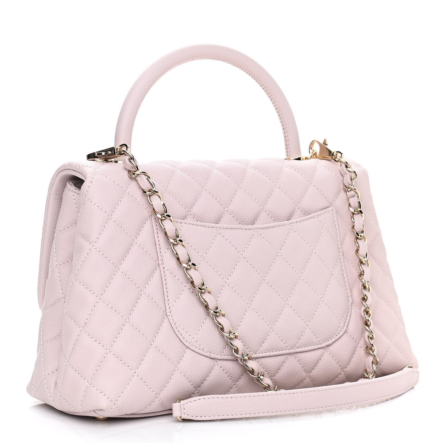 Caviar Quilted Small Coco Handle Flap Lilas Lilac