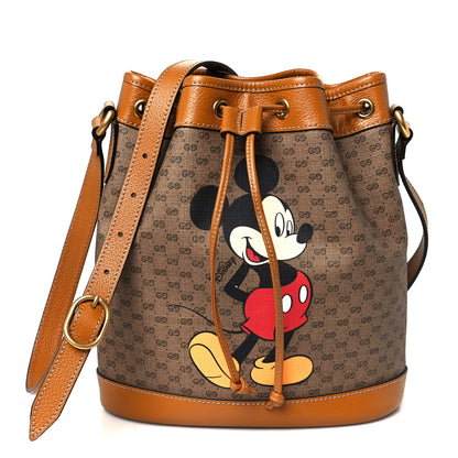 Gucci X DISNEY Mini Vintage GG Supreme Monogram Bucket Bag Beige Vintage Sun Oil 1 of 11