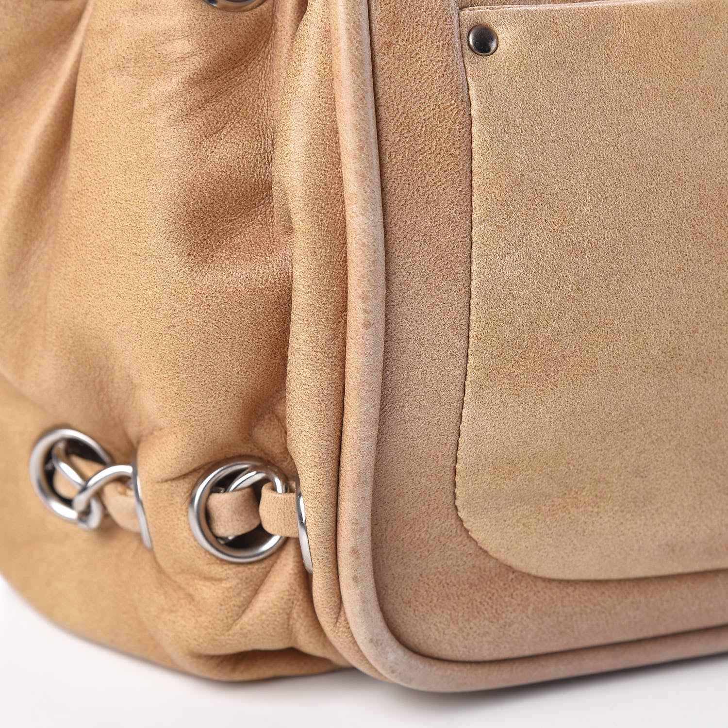 Chanel Calfskin Diagonal Ligne Flap Beige 12 of 12