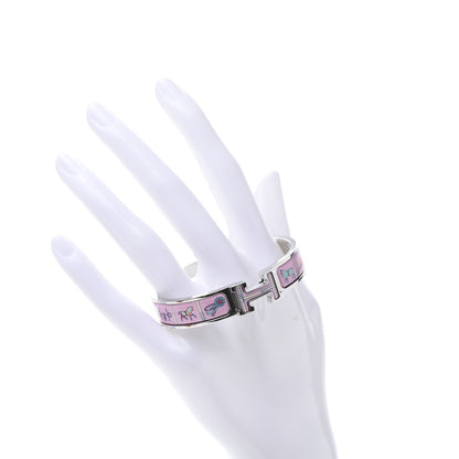 Hermes Enamel Printed Narrow Couvertures et Tenues de Jour Clic Clac H Bracelet PM Color Patch 2 of 5