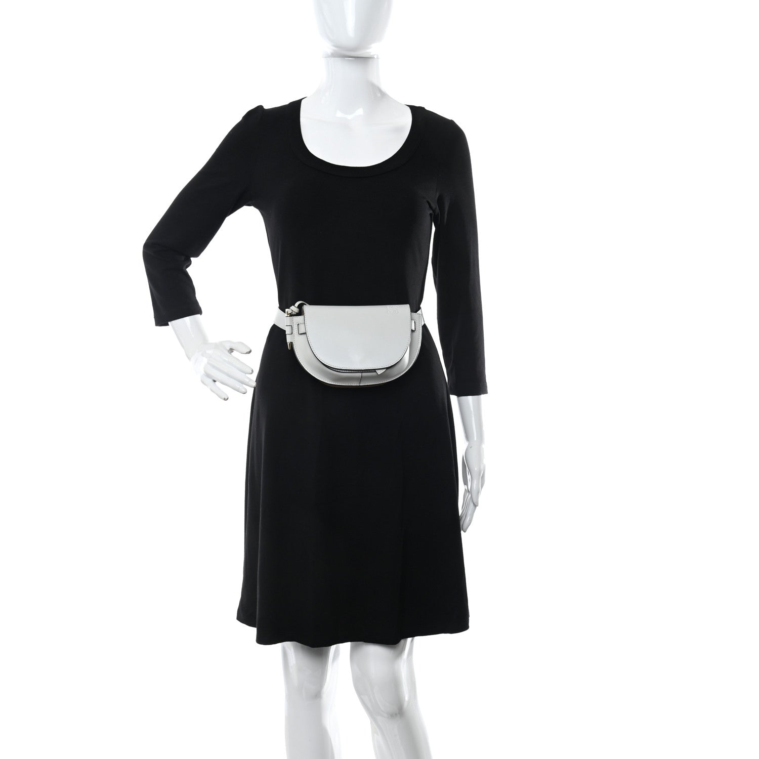 Loewe Calfskin Mini Gate Belt Bag White 2 of 9