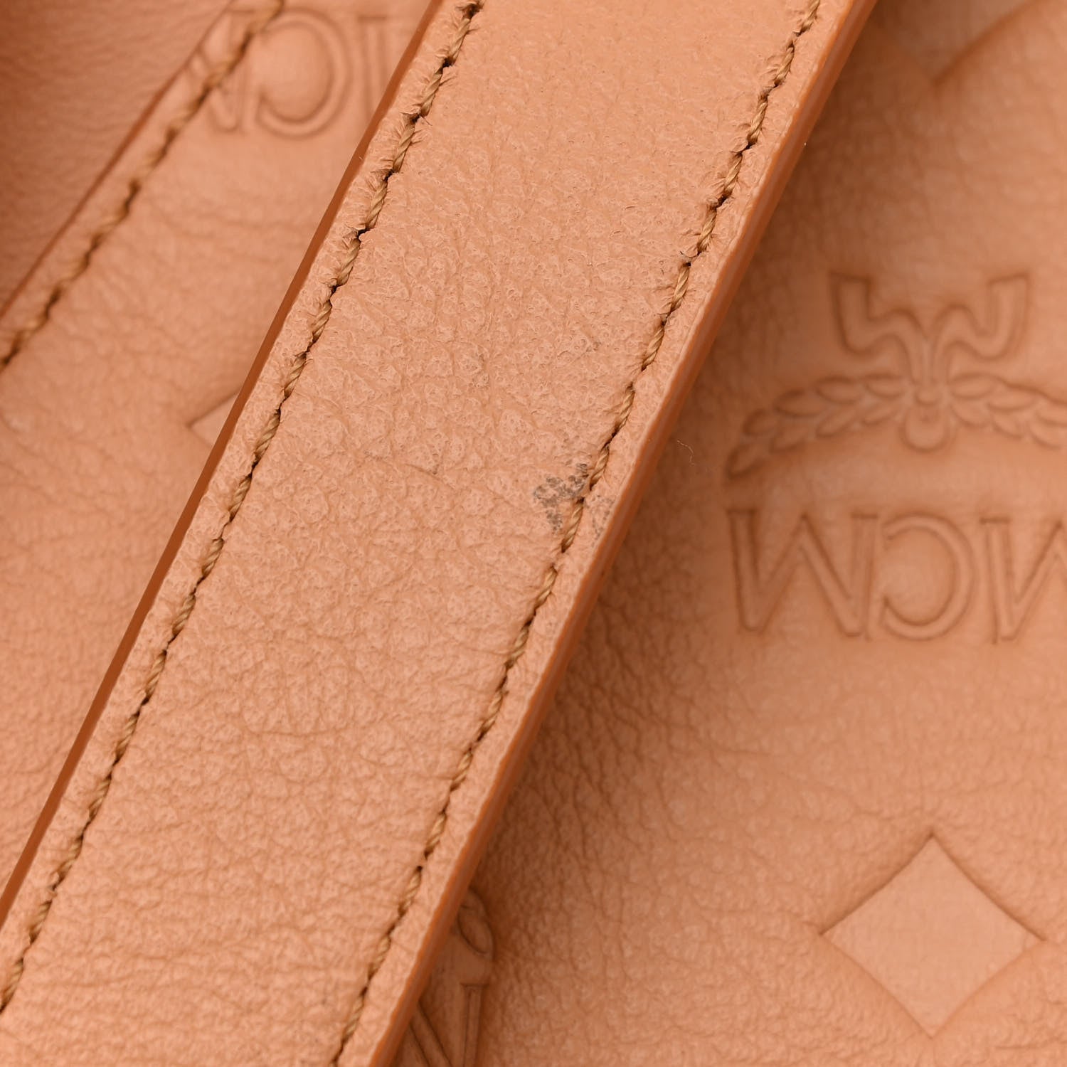 MCM Calfskin Ottomar Monogram Medium Klara Hobo Sandstone 6 of 9