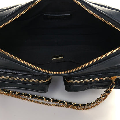 Chanel Calfskin Quilted Large Camera Case Black 5 of 13