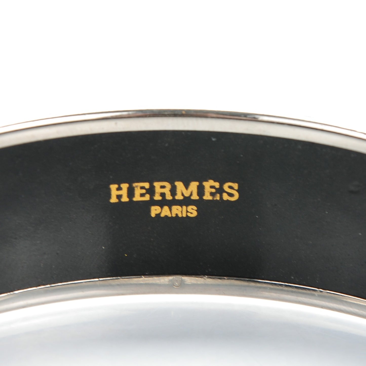 Enamel Printed Wide Galop Volant Bracelet 70 Black