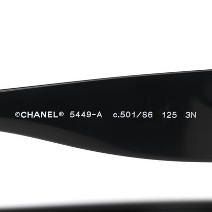 Chanel Acetate Shield Sunglasses 5449-A Black 6 of 7