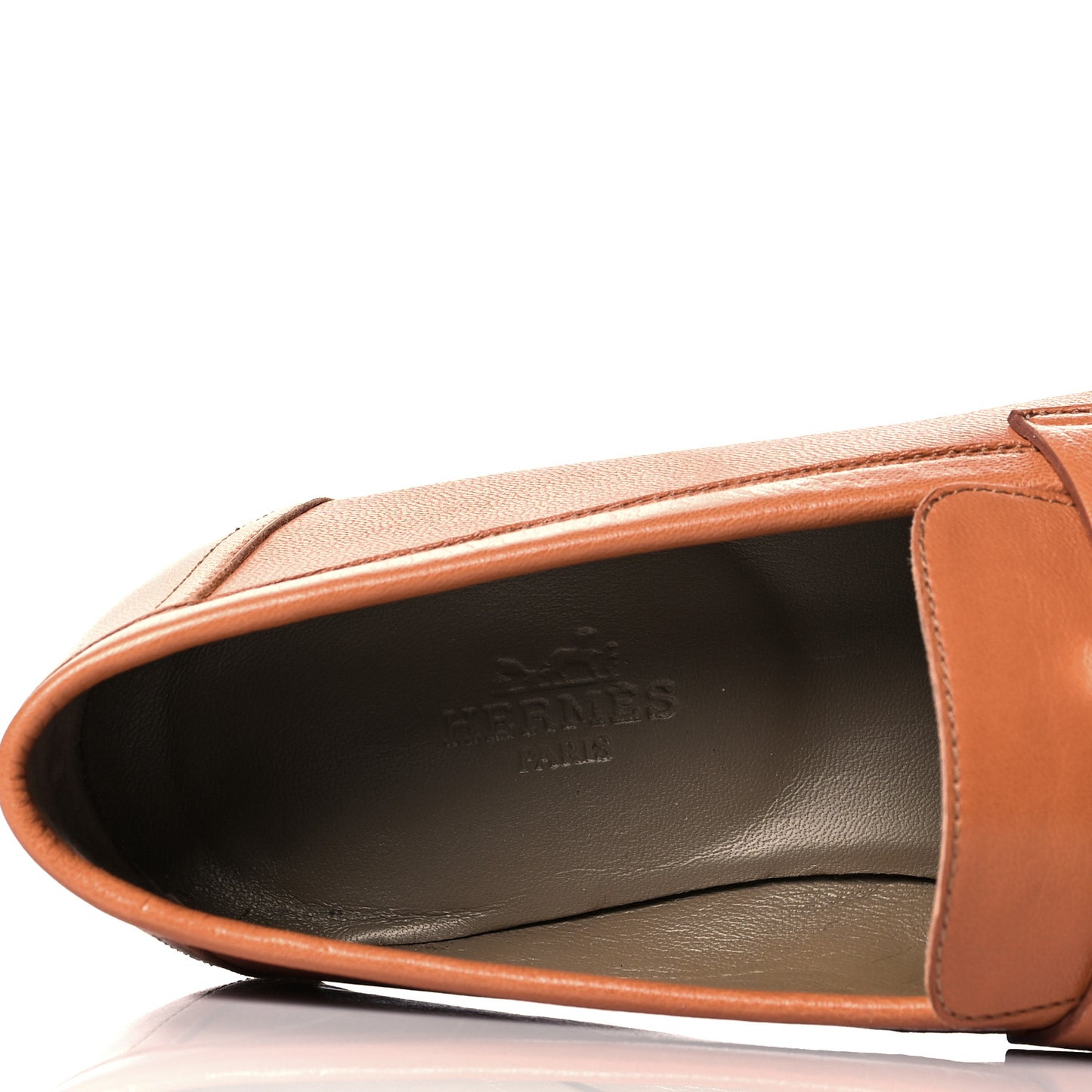 Goatskin Womens Paris Loafers 36 Marron Glaise