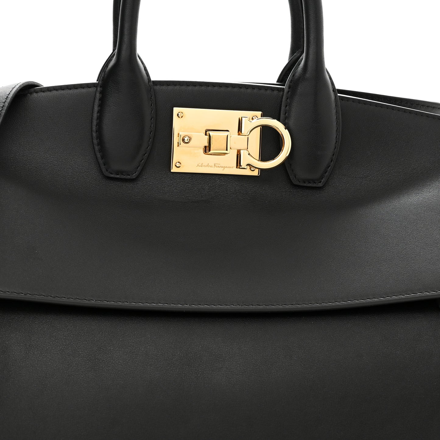 Calfskin Medium Studio Bag Black