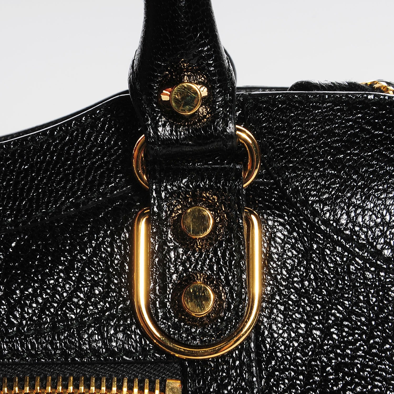 Balenciaga Chevre Gold Metallic Edge Hardware Mini City Black 7 of 15