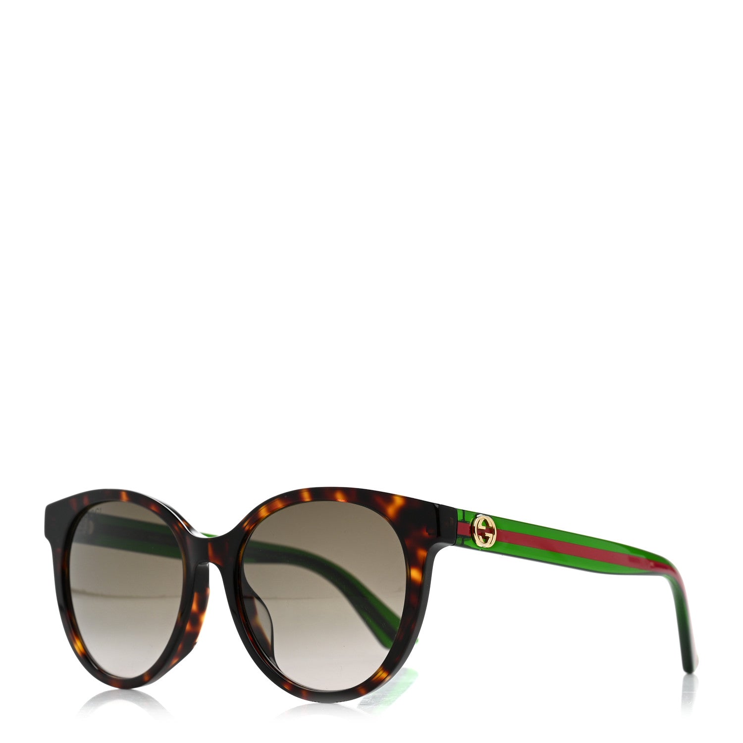 Gucci Acetate Round Web Sunglasses GG0702SKN Tortoise 1 of 9