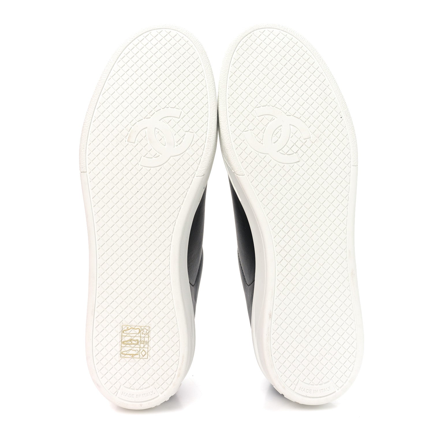Chanel Calfskin CC Womens Sneakers 36.5 Black 6 of 8