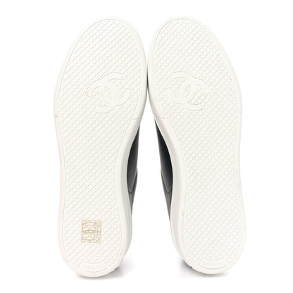 Chanel Calfskin CC Womens Sneakers 36.5 Black 6 of 8