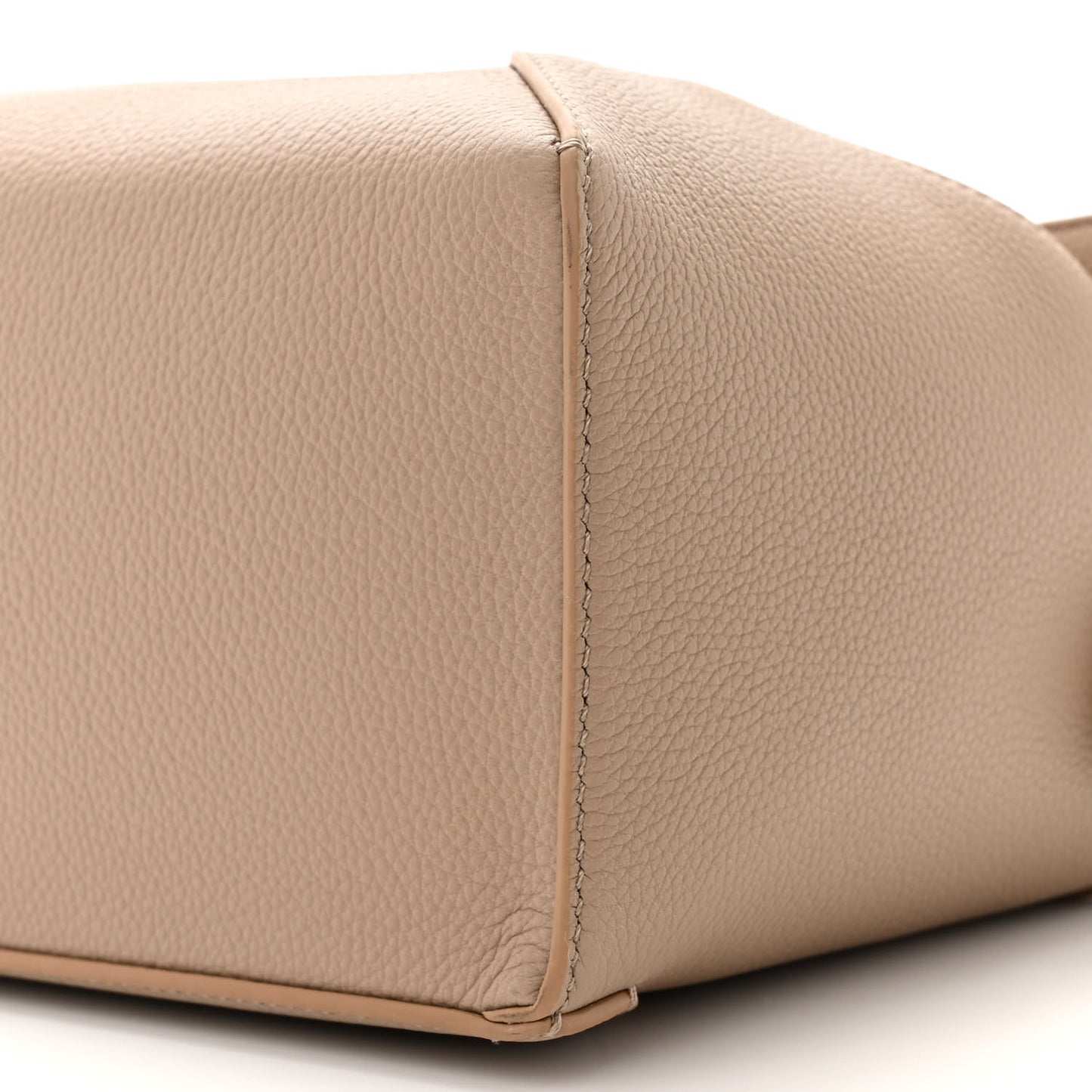 Grained Calfskin Small Puzzle Edge Bag Sand
