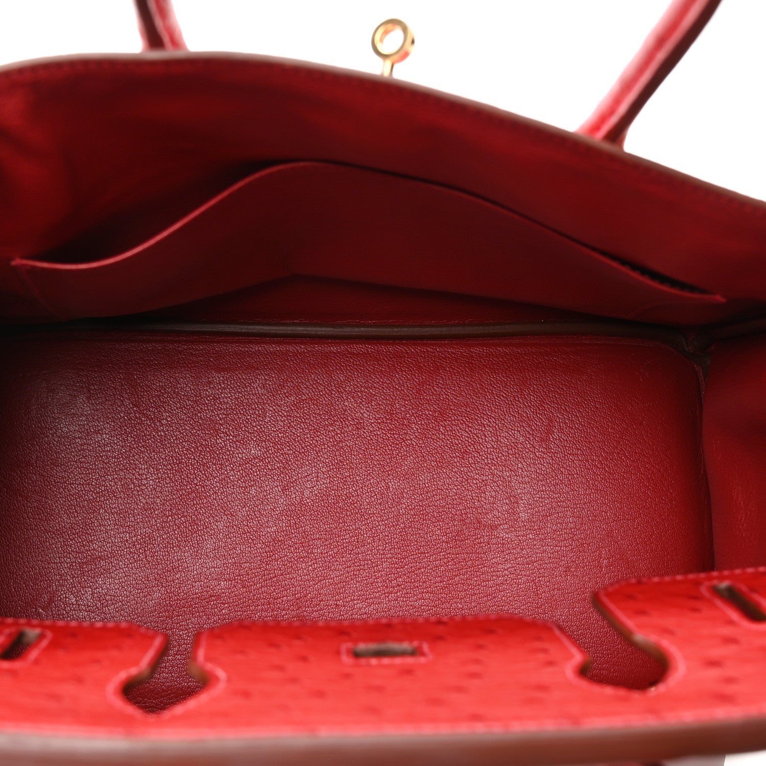 Hermes Ostrich Birkin 30 Rouge Vif 5 of 12