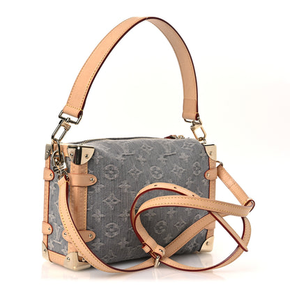 Louis Vuitton Monogram Denim Side Trunk MM Washed Gray 3 of 12