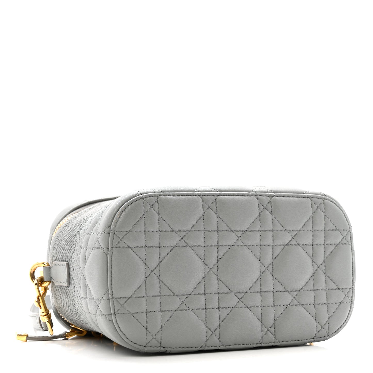 Lambskin Cannage Small Diortravel Vanity Case Cloud Blue