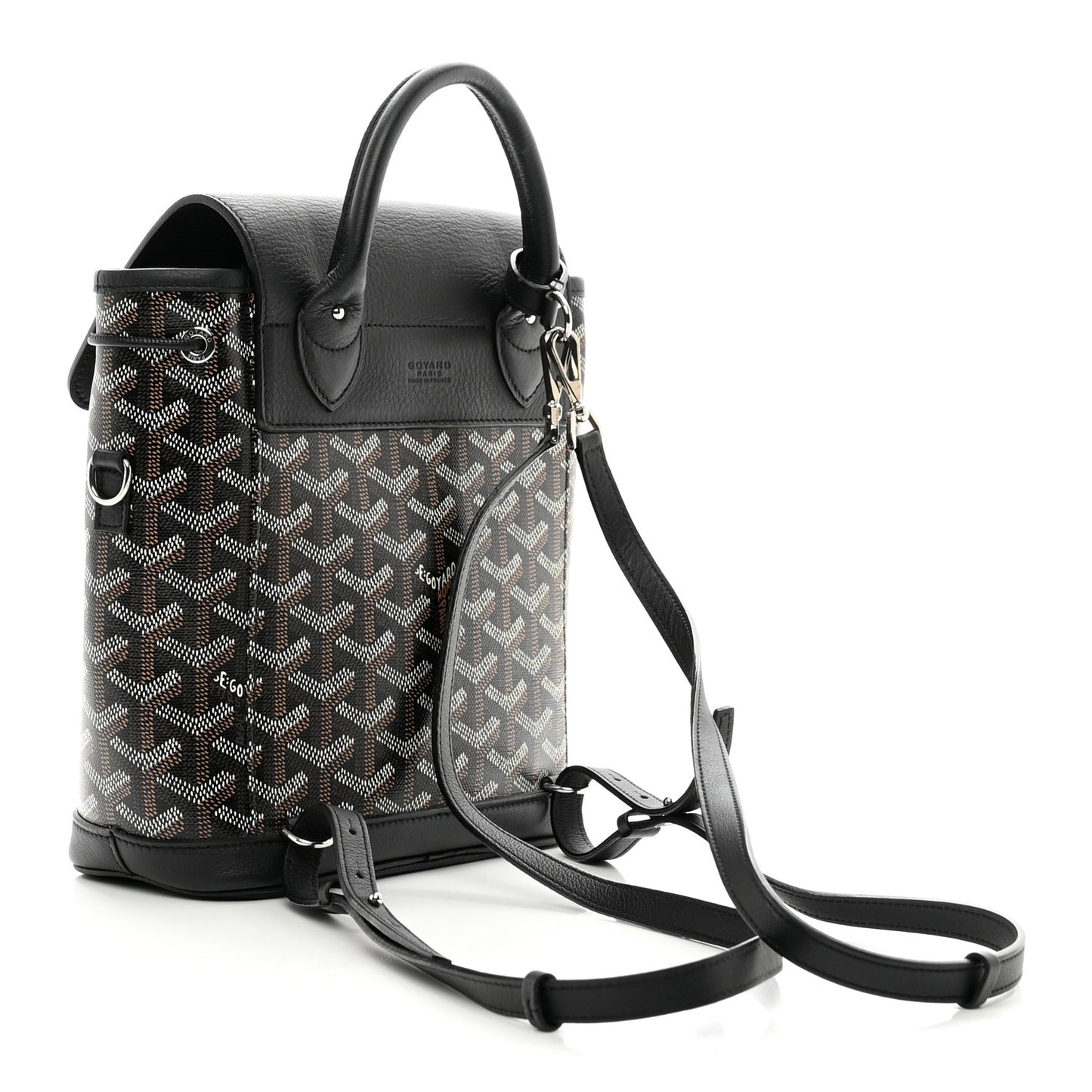 Goyardine Calfskin Mini Alpin Backpack Black