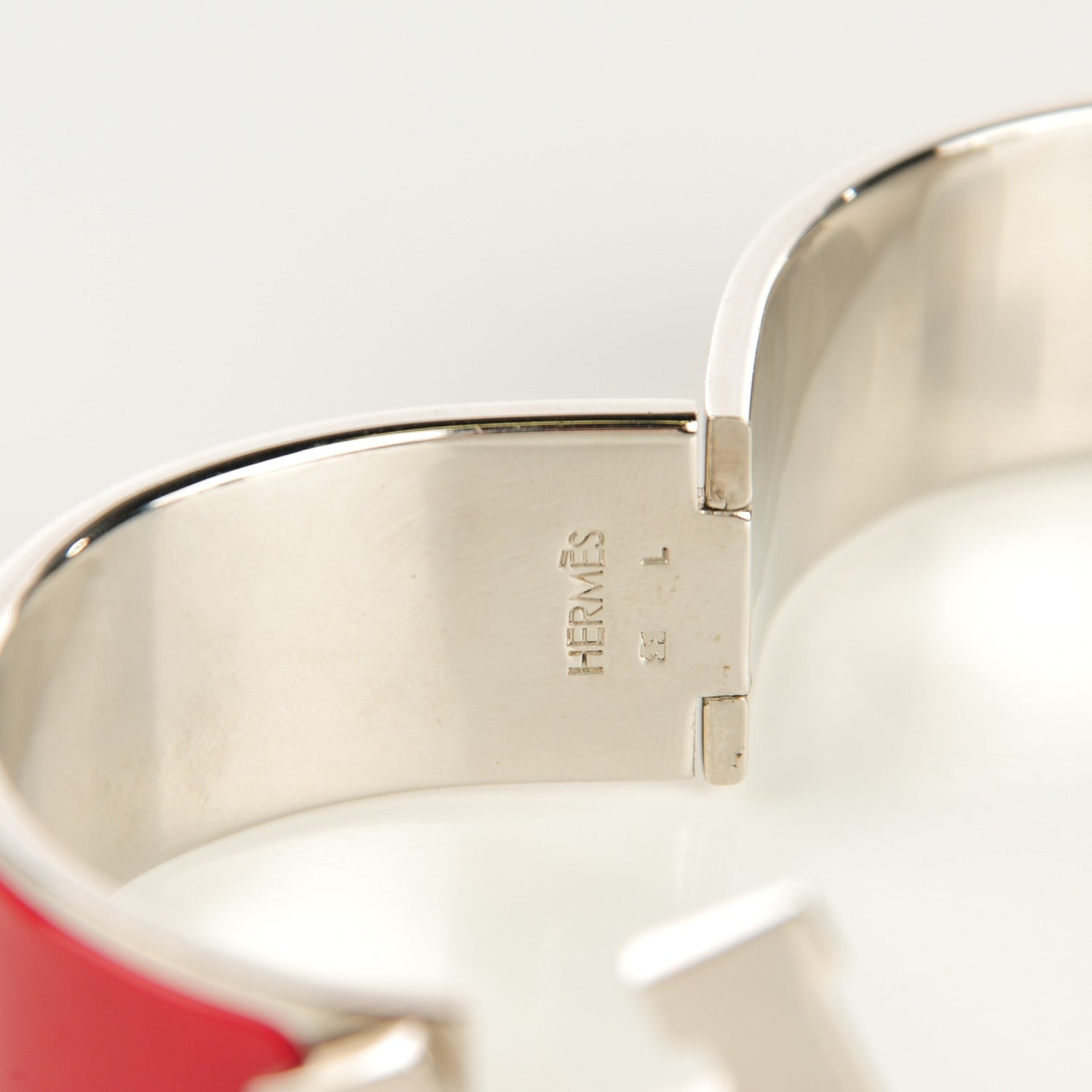 Hermes Enamel Wide Clic Clac H Bracelet GM Red 5 of 6