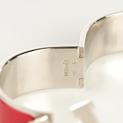 Hermes Enamel Wide Clic Clac H Bracelet GM Red 5 of 6