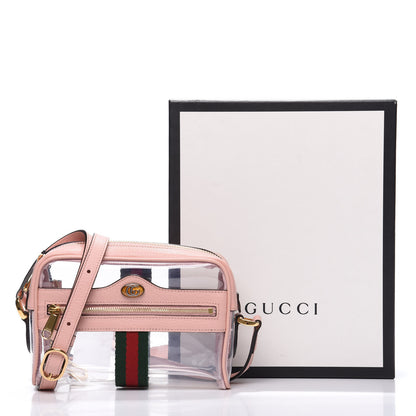 Gucci Vinyl Web Mini Ophidia Transparent Shoulder Bag Perfect Pink 10 of 10
