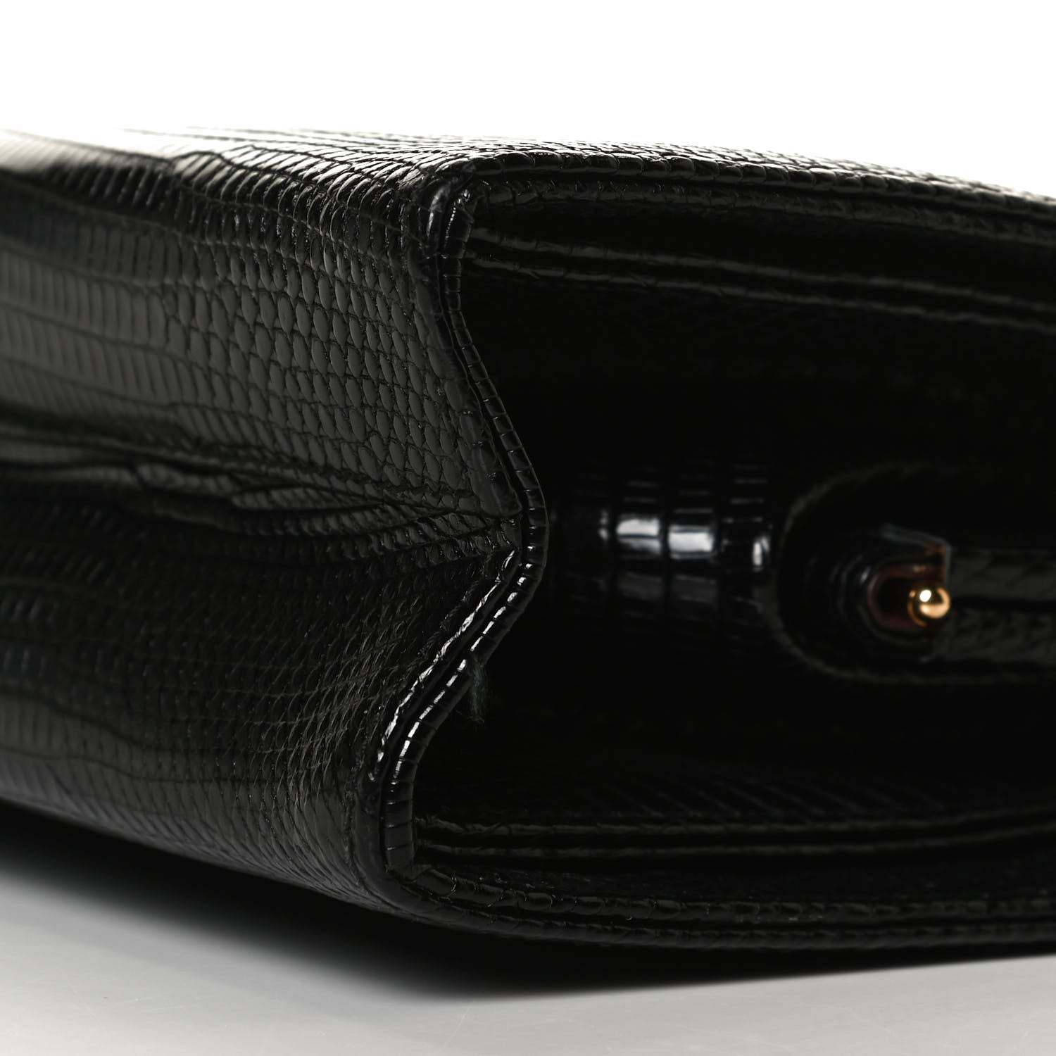 Gucci Lizard Zumi Chain Shoulder Bag Black 10 of 13