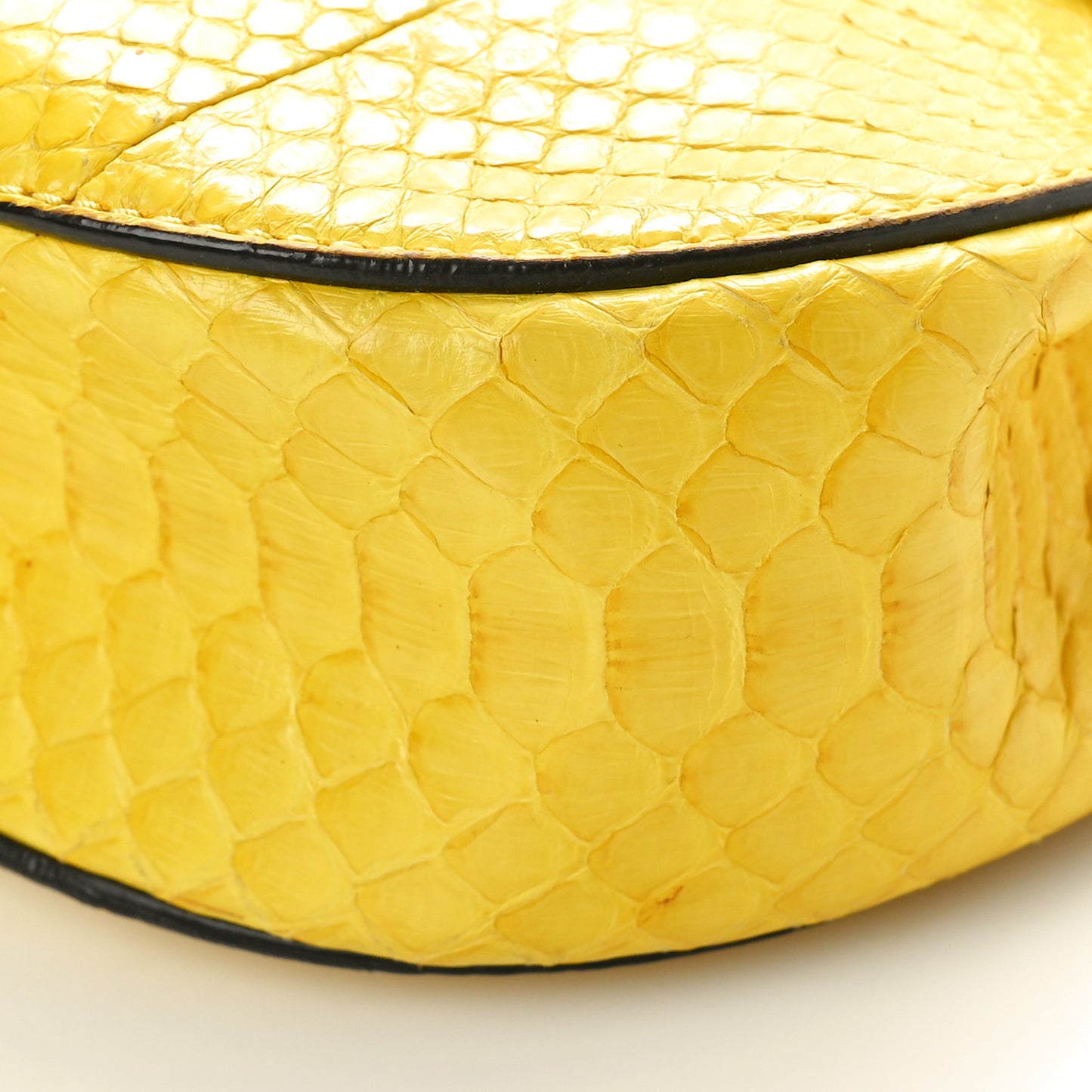 Snakeskin Mini Drew Shoulder Bag Yellow