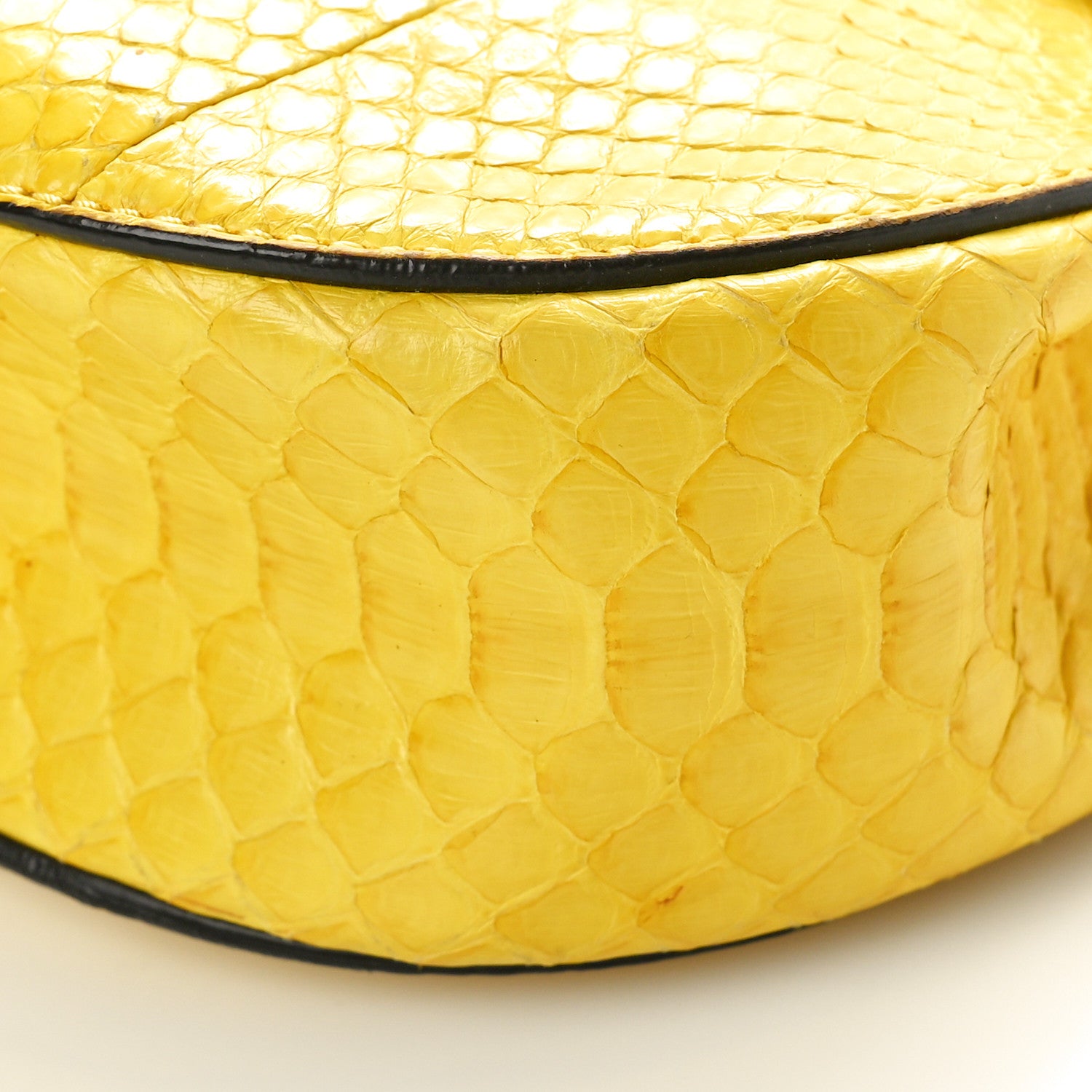 Chloe Snakeskin Mini Drew Shoulder Bag Yellow 9 of 10