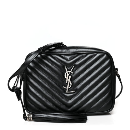 Saint Laurent Calfskin Matelasse Monogram Lou Camera Bag Black 1 of 9