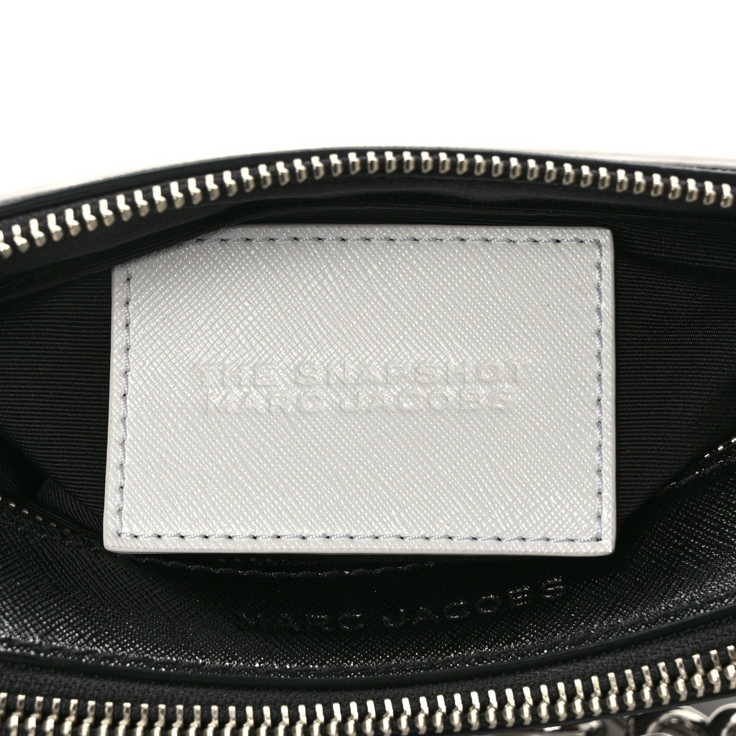 Marc Jacobs X Bloomingdales 150th Anniversary Saffiano Small Snapshot Camera Bag Black White 7 of 13
