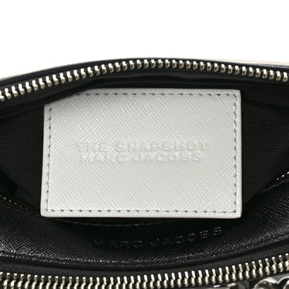 Marc Jacobs X Bloomingdales 150th Anniversary Saffiano Small Snapshot Camera Bag Black White 7 of 13