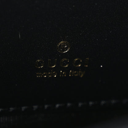 Gucci Shiny Calfskin Small Bamboo Night Bag Black 5 of 9