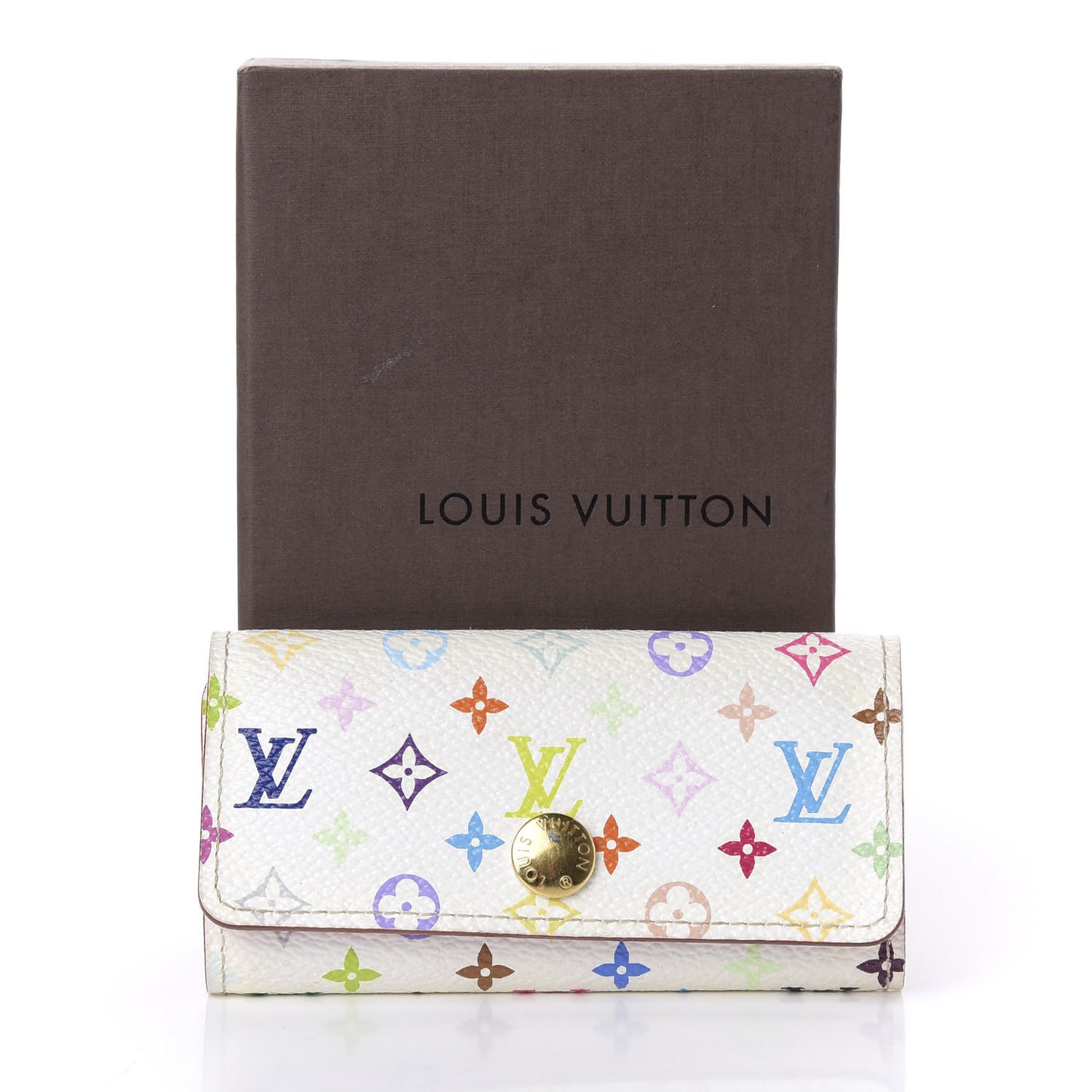 Monogram Multicolor Multicles 4 Key Holder White Litchi