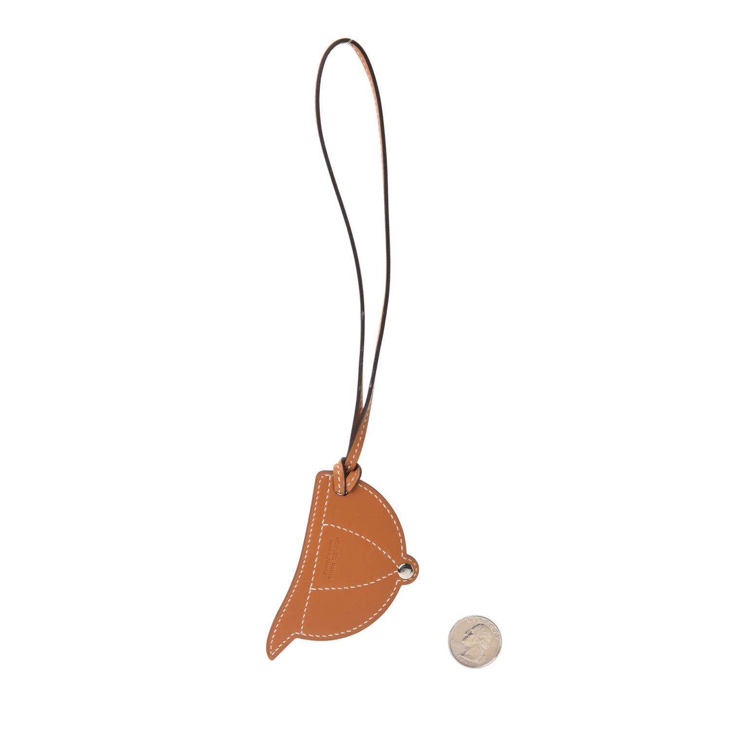 Hermes Swift Paddock Cap Bag Charm Rouge H Craie Sable 2 of 5