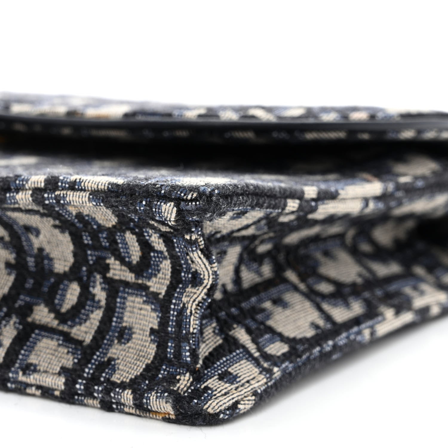 Christian Dior Oblique Saddle Chain Pouch Blue 10 of 12