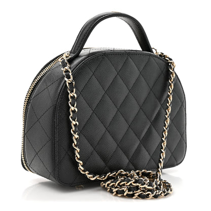 Chanel Caviar Quilted Top Handle Vanity Case Black 3 of 11