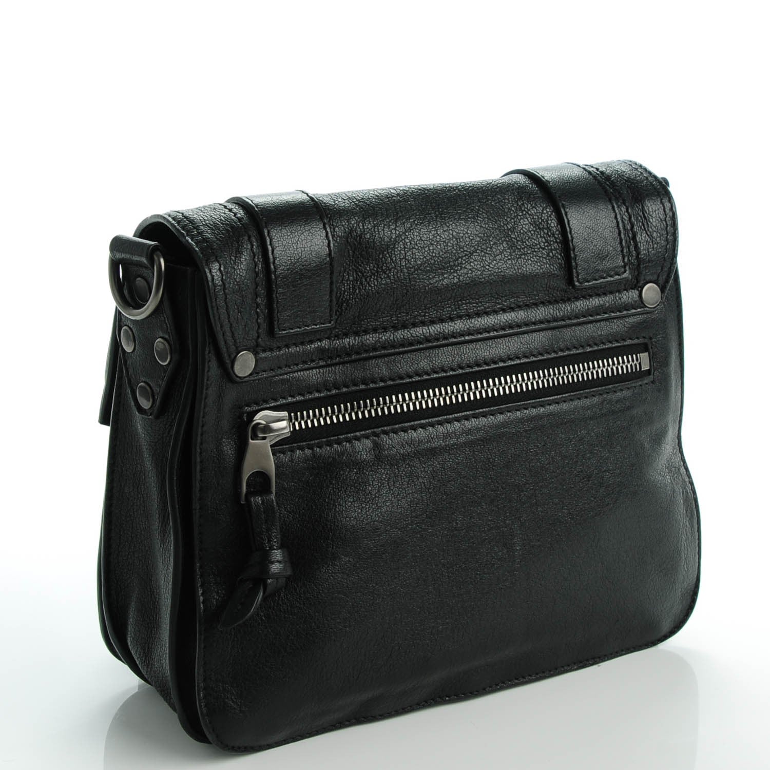 Proenza Schouler Lambskin PS1 Pouch Messenger Black 3 of 8
