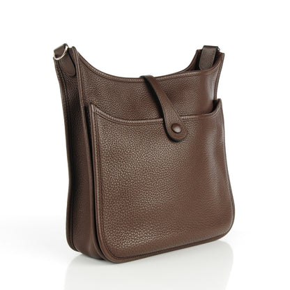 Hermes Taurillon Clemence Evelyne III PM Cafe 3 of 10