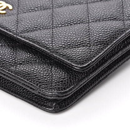 Chanel Caviar Quilted Wallet On Chain WOC Black 10 of 12