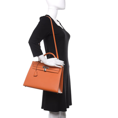 Hermes Epsom Kelly Sellier 32 Orange 2 of 10