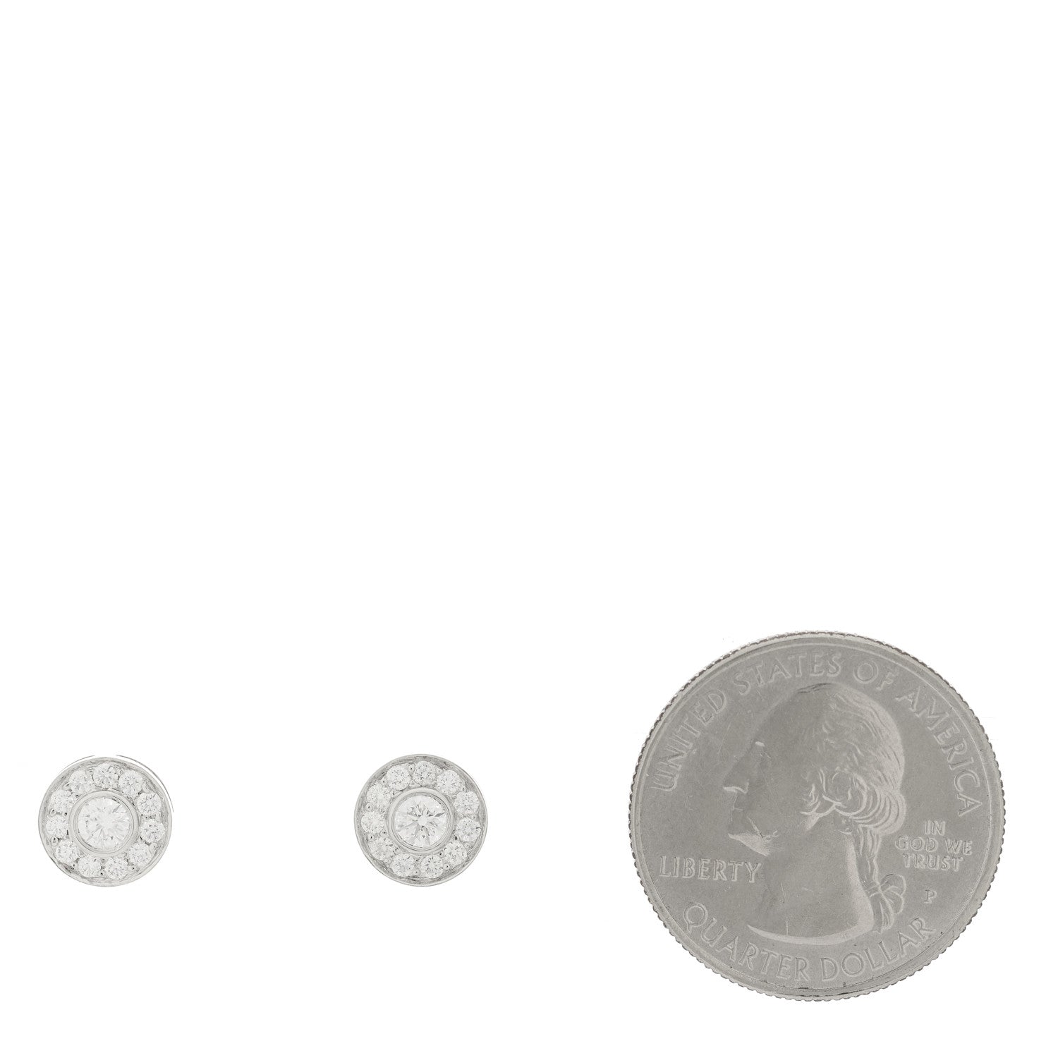 Tiffany Platinum Diamond .53ctw Large Circlet Earrings 2 of 4