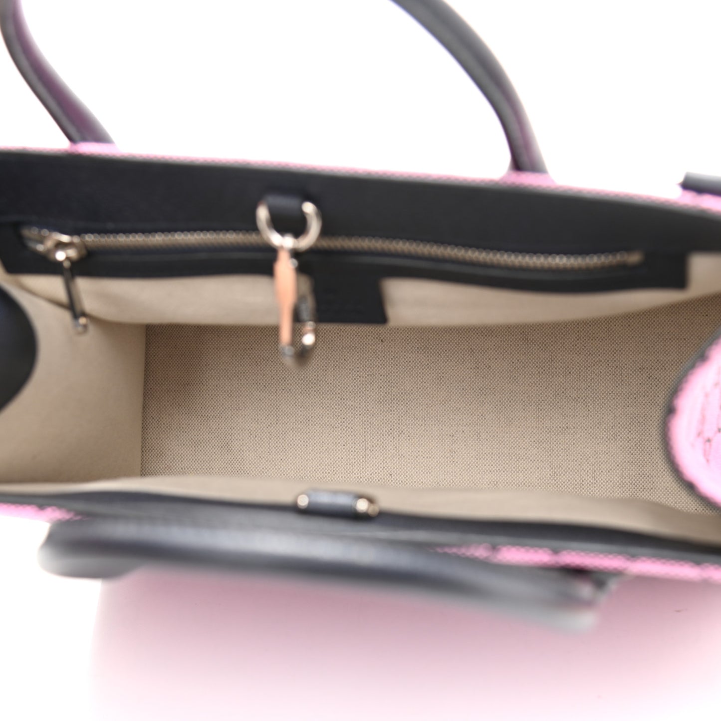 Monogram Multicolor Textured Dollar Calfskin Small Retro Interlocking G Tote Bag Pink Blue