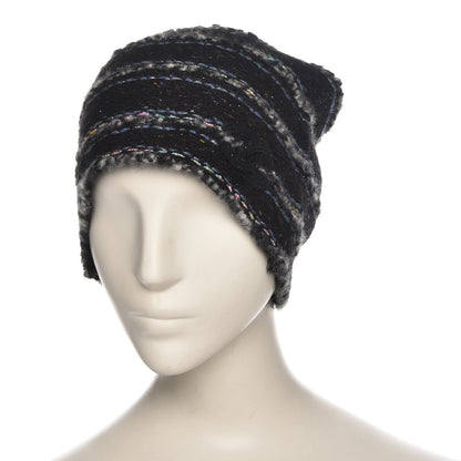 Chanel Wool Beanie Hat Black 2 of 5