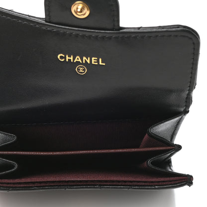 Chanel Lambskin Quilted Flap Card Holder Black 5 of 8