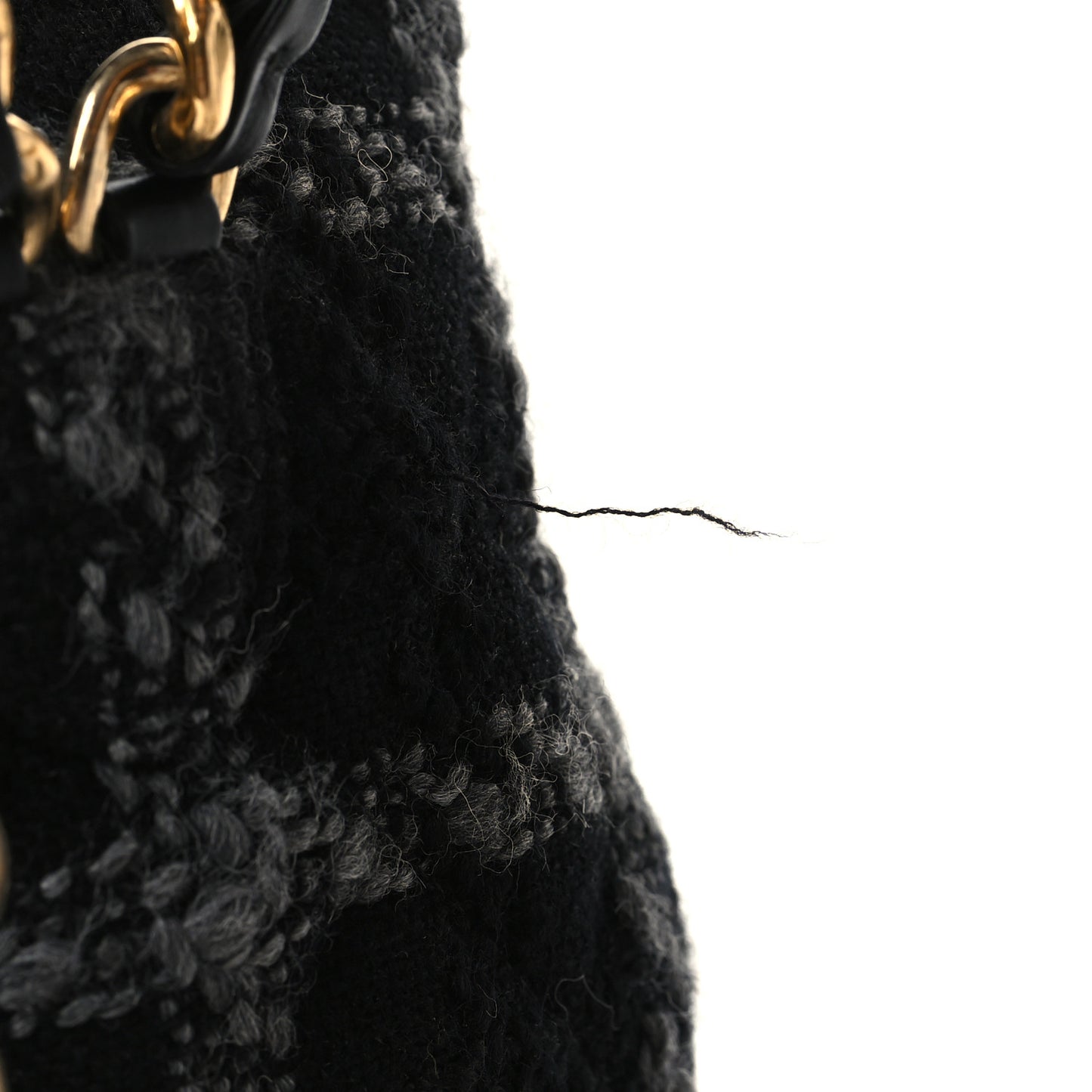 Wool Tweed Elegant Backpack Black Grey